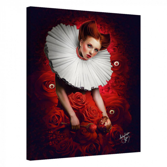 Tablou Canvas, Tablofy, Queen of Hearts, Printat Digital, 90 &times; 120 cm