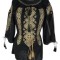 Bluza tip ie dama B23, negru/auriu , marimea M