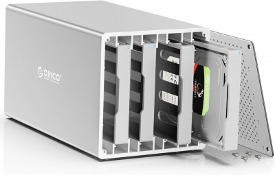 Carcasă de hard disk externă ORICO cu 5 compartimente Carcasă HDD USB-C din alum foto