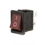 Intrerupator CR 19.2x13mm 6A 250Vac rosu cu iluminare