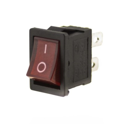Intrerupator CR 19.2x13mm 6A 250Vac rosu cu iluminare foto