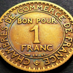 Moneda istorica (BUN PENTRU) 1 FRANC - FRANTA, anul 1923 * cod 4425