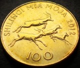 Cumpara ieftin Moneda exotica 100 SHILINGI - TANZANIA, anul 2012 * cod 2584, Africa