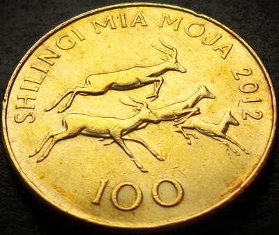 Moneda exotica 100 SHILINGI - TANZANIA, anul 2012 * cod 2584 foto