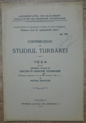 Contributiuni la studiul turbarei/ 1938 foto