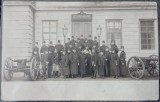 Fotografie tip Carte postala, Grup de artileristi din armata prusaca, 1902