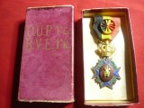 Ordinul Belgian pt. Mutualitate instituit 1889 Crucea Malteza in email albastru
