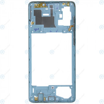 Samsung Galaxy A71 (SM-A715F) Capac mijloc prism zdrobire albastru GH98-44756C foto