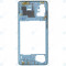 Samsung Galaxy A71 (SM-A715F) Capac mijloc prism zdrobire albastru GH98-44756C