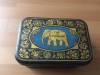 CUTIE DIN TABLA penru CEAI veche vintage reclama pentru ceaiuri TEA The De L Elphant de colectie