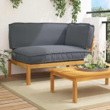 vidaXL Set de canapea Antracit 131,5 x 92 x 69 cm Lemn Solid de Acacia 3418156