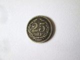 Suedia 25 Ore 1880 argint Oscar II,stare foarte buna cu patina deosebita la cel mai mic pret
