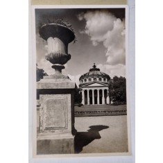 BUCURESTI , ATENEUL ROMAN , FOTOGRAFIE TIP CARTE POSTALA , INTERBELICA