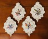 4 APLICE DIN PORTELAN FIN, DECORATE MANUAL- MARCAJ LINDNER GERMANY- HANDARBEIT L20CM