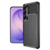 Husa Carbon Fiber Asteroid GSM pentru Samsung Galaxy S26 Ultra, Negru, Protectie Slim