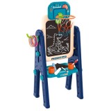 Tabla multifunctionala 4 in 1, cu 2 fete, pentru scris si desenat si jocuri, King Sport