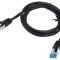 Patch cord F/UTP 5e 0,75m negru 26AWG PVC