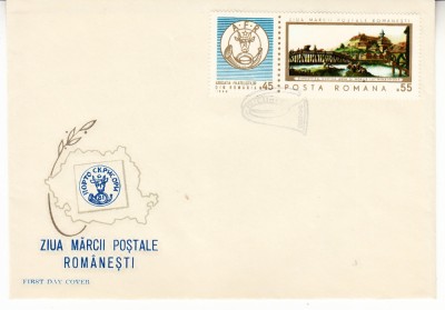 C12 - FDC Romania - Ziua marcii postale romanesti - LP685 - 1968 foto