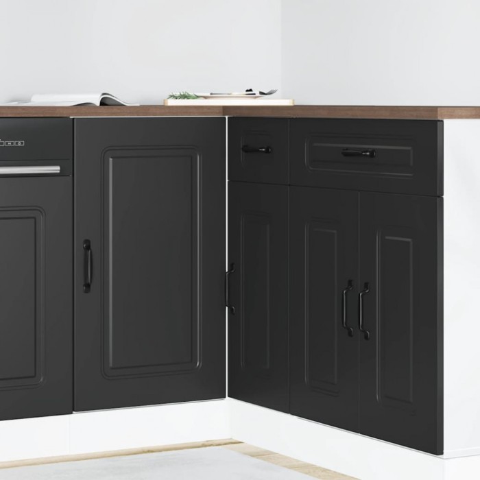 vidaXL Dulap de bucătărie &bdquo;Kalmar&rdquo; negru, lemn stratificat 854319