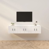 Cumpara ieftin Dulapuri TV montate perete 3 buc. alb extralucios 57x34,5x40 cm