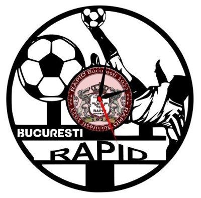 F.C. RAPID BUCURESTI - ceas de perete foto