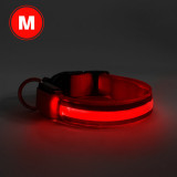 Colier cu LED - baterie - mărimea M - roșu