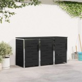 Cumpara ieftin Depozitare pentru Containere cu Roti for 3 Bins 240L Negru