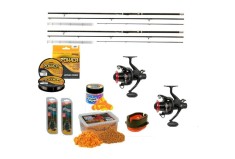 Set pescuit Accesorii pescuit &gt; Nada si momeli cu 2 lansete intruder de 3.9m ,2 mulinete cpx 6000 si accesorii