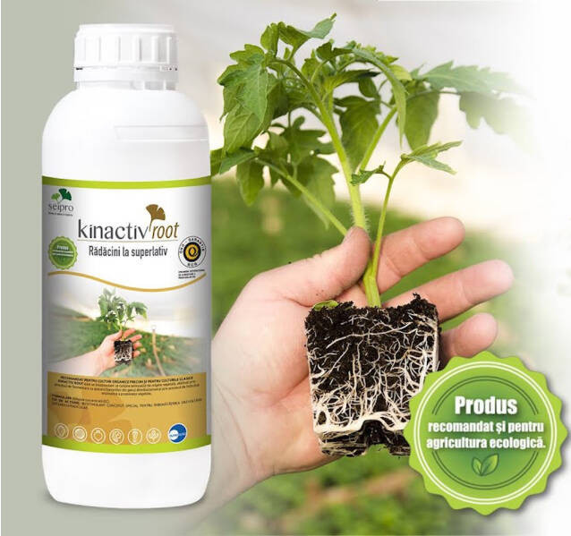 Kinactiv Root 400 ml biostimulator inradacinare cu aminoacizi si microelemente, radicular sistemic, Summit Agro, produs Bio/ ecologic