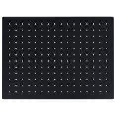 Gossi cap dus ploaie dreptunghiular, negru, 40x30 cm, otel inoxidabil