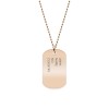 Army - Colier personalizat din argint 925 placat cu aur roz - dog tag