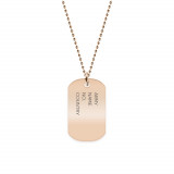 Army - Colier personalizat din argint 925 placat cu aur roz - dog tag