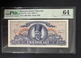 Bancnota Romania 1000 lei 1948, gradata PMG 64