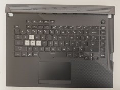 Carcasa superioara cu tastatura palmrest Laptop Gaming, Asus, ROG Strix G15 G531G, G531GU, 90NR01J1-R32US0, G531GU-1A, 13NR01N1AP0101, conector ilumin