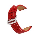Curea piele, compatibila cu Huawei Watch GT 7 46mm, Telescoape QR, 22mm, Crimson Red