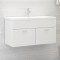 Gossi dulap de chiuveta, alb, 90x38,5x46 cm, pal