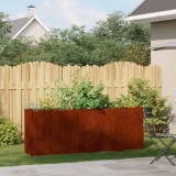 vidaXL Jardinieră Rusty 200x40x80 cm Oțel pentru intemperii 860730