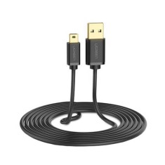 CABLU USB Ugreen, &quot;US132&quot; USB 2.0 (T) la Mini-USB (T) 5 Pin, 1m, conectori auriti, negru, &quot;10355&quot; (timbru verde 0.08 lei) - 6957303813551