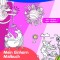 CARTE DE COLORAT `MY UNICORN`, FORMAT A4 48 FILE, CONTINE 100 ABTIBILDURI,