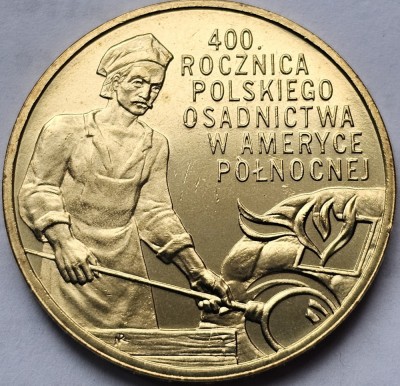 2 Zlote / Zloti 2008 Polonia, Polish Settlement in North America, unc foto