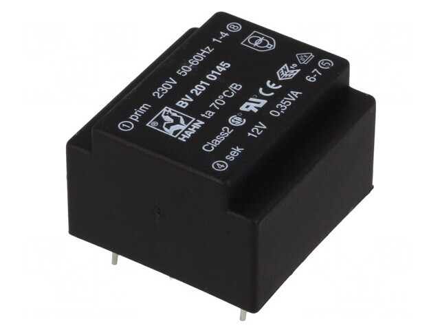 Transformator &icirc;ncapsulat 0,35VA 230V-12V PCB