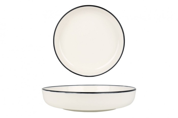 Rinart Bol - Black Edge - Por&Aring;&pound;elan - 19 cm - set de 6