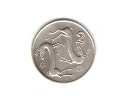 Moneda Cipru 2 cents/centi 1993, stare foarte buna, curata