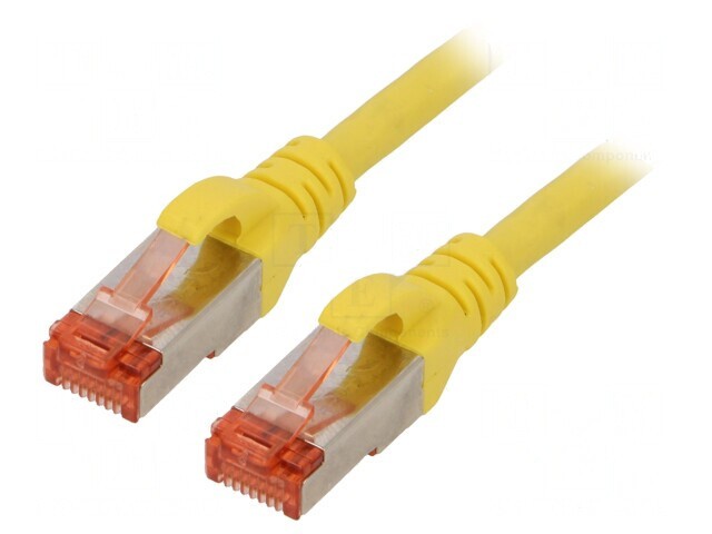Patch cord S/FTP Cat6 galben 0,5m LSZH
