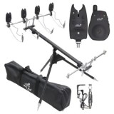 Combo Carp Expert Digital Pentru 2 Lansete, 1 Rod Pod + 2 Avertizori + Receptor + 2 Swingere + Husa De Transport