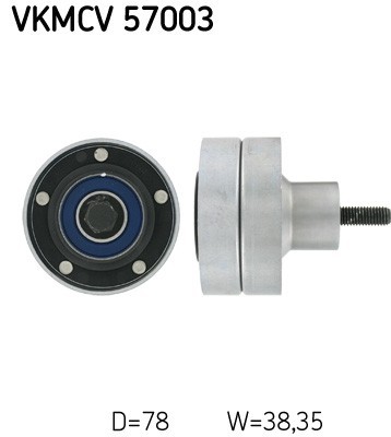 SKF VKMCV 57003 Rola ghidare/conducere, curea transmisie foto