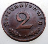 2.839 GERMANIA 2 REICHSPFENNIG 1938 D