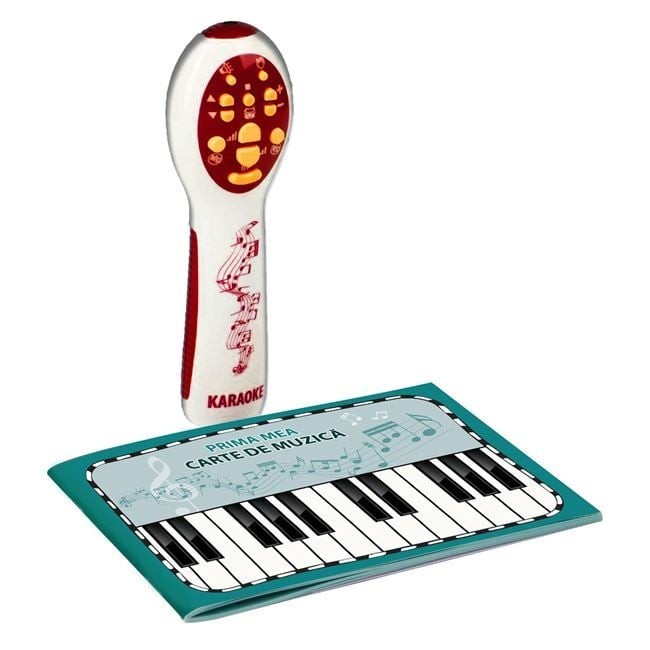 Microfon Karaoke Jucarie, 20 De Cantece, Functioneaza Cu Baterii, Multicolor, Varsta 3+ Ani