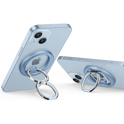 Inel pentru telefon esr halolock stand - foldable feature, magnetic - sierra blue foto