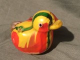 Figurina / Bibelou ratusca dimensiuni mici din sticla transparenta si colorata realizata manual !